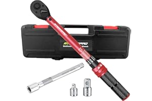 ATsafepro 3/8-Inch Drive Click Torque Wrench,Dual-Direction Adjustable,72-Tooth Dual Range Scales-5-50Ft-Lb/6.8-68Nm,Quick Release Ratchets