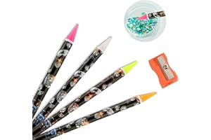 Telooco 4Pcs Rhinestone Picker Tool Self Adhesive Wax Pencil Diamond Art Tools Rhinestone Applicator Nail Point Drill Pen Resin Picker Dotting for Nail Art DIY with Pencil Sharpener