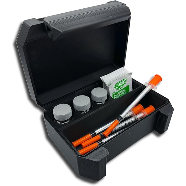 how to store glp 1 vial Amazon.com: 3ml (17mm x 40mm) Vial Storage Case – Fits GLP-1, Insulin,  Peptide, and TRT Supplies – Holds 7 Vials with Syringe & Alcohol Wipe  Compartment – Travel & Fridge Safe Organizer :