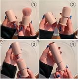 QRJ Soft Powder Face Makeup Brush Pink Cheeks Blusher Bronzer Kabuki Brush view 7