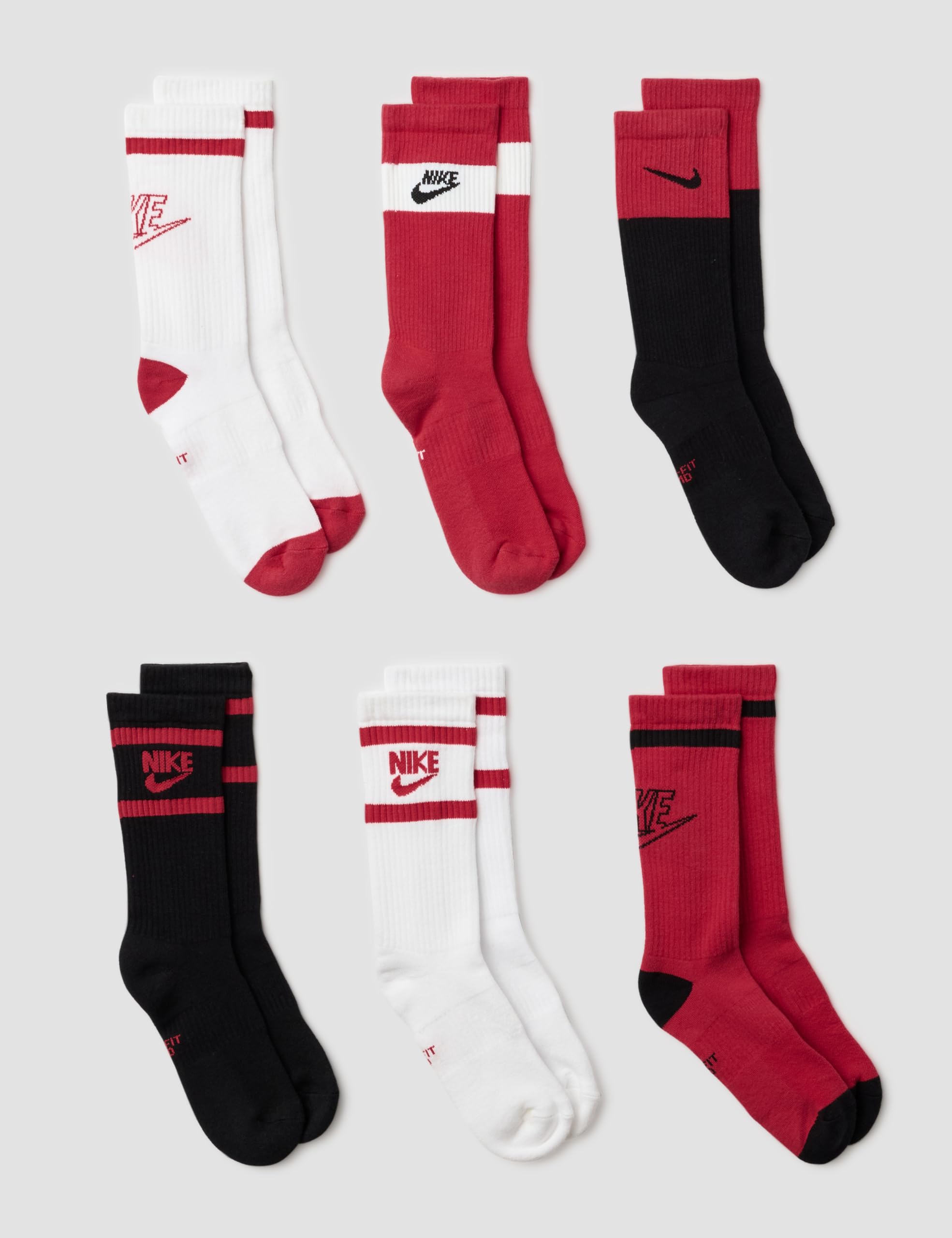 Nike Nike Unisex Kids Everyday Cushioned Crew Socks (6 Pairs)
