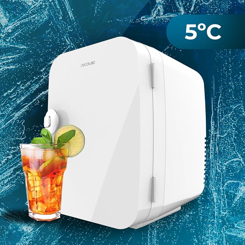 Mini Nevera Bolero MiniCooling Río White 4L. Funcionamiento 12V-220V, Compatible coche y caravanas, Función enfriamiento y calentamiento, Rango temperatura 5-65º, Transporte fácil