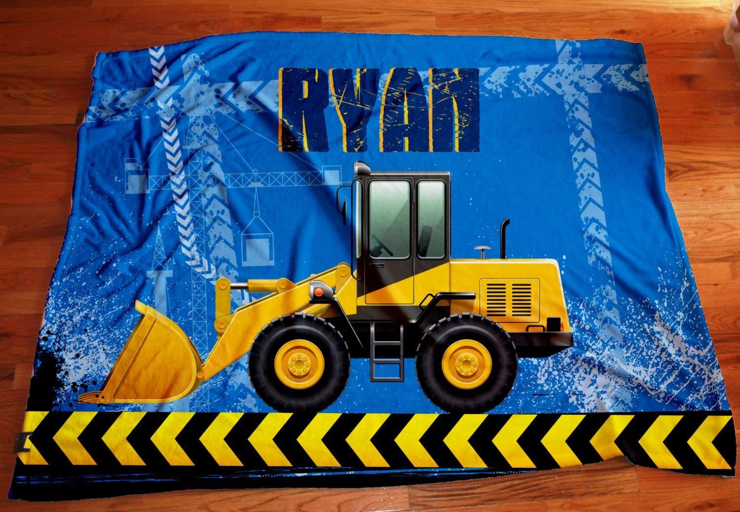 Personalized Construction Blanket, Custom Boys Dump Truck
