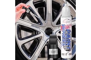 TOCUPOIN Silver Rim Touch Up Paint, Efficient 2-In-1 Car Wheel Touch Up Paint Pen, Quick And Easy Rim Curb Rash Repair Kit, Color Accurate Seamless Coverage Wheel Scratch, Universal Silver Tire Protector