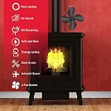 COMBIUBIU 4 Blade Mini Woodburner Stove Fan Silent Heat Powered view 7