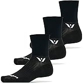 Swiftwick- ASPIRE (3 Pairs) Quarter Crew Cycling & Trail Running Socks, Compression Fit