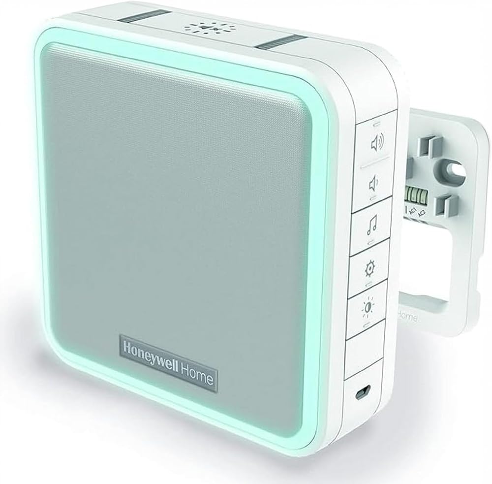 Honeywell Home DW915S Doorbell - Wired or Wireless, Halo Light, 200m