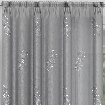 Analise Sequin Sparkle Voile Curtain Slot Top Panel Rod Pocket