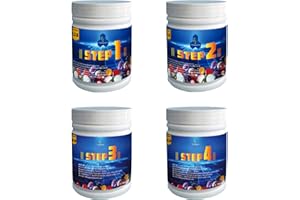 YHASPACE 4 LBS Rock Tumbler Grit Set, 4 Step Tumbling Media Coarse/Medium/Pre-Polished/Final Polish, Silicone Carbide Polisher Grit for Any Rock Tumbler, Stone Polisher