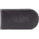 Big Skinny Men's Leather Magnetic Slim Cash Clip, Black
