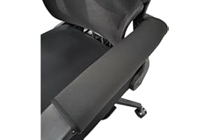 SHTCSZBA Chair Armrest Cover Office Chair Armrest Pads Adjustable Comfort Ergonomic Chair Armrest Pads Removable Durable Home Office Chair Armrest Covers – Neoprene, Black