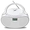 Nextron Portable CD Player Bluetooth Boombox with AM/FM Radio, USB, AUX ...