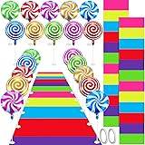 Woanger 24 Pcs Candyland Party Decorations Colorful