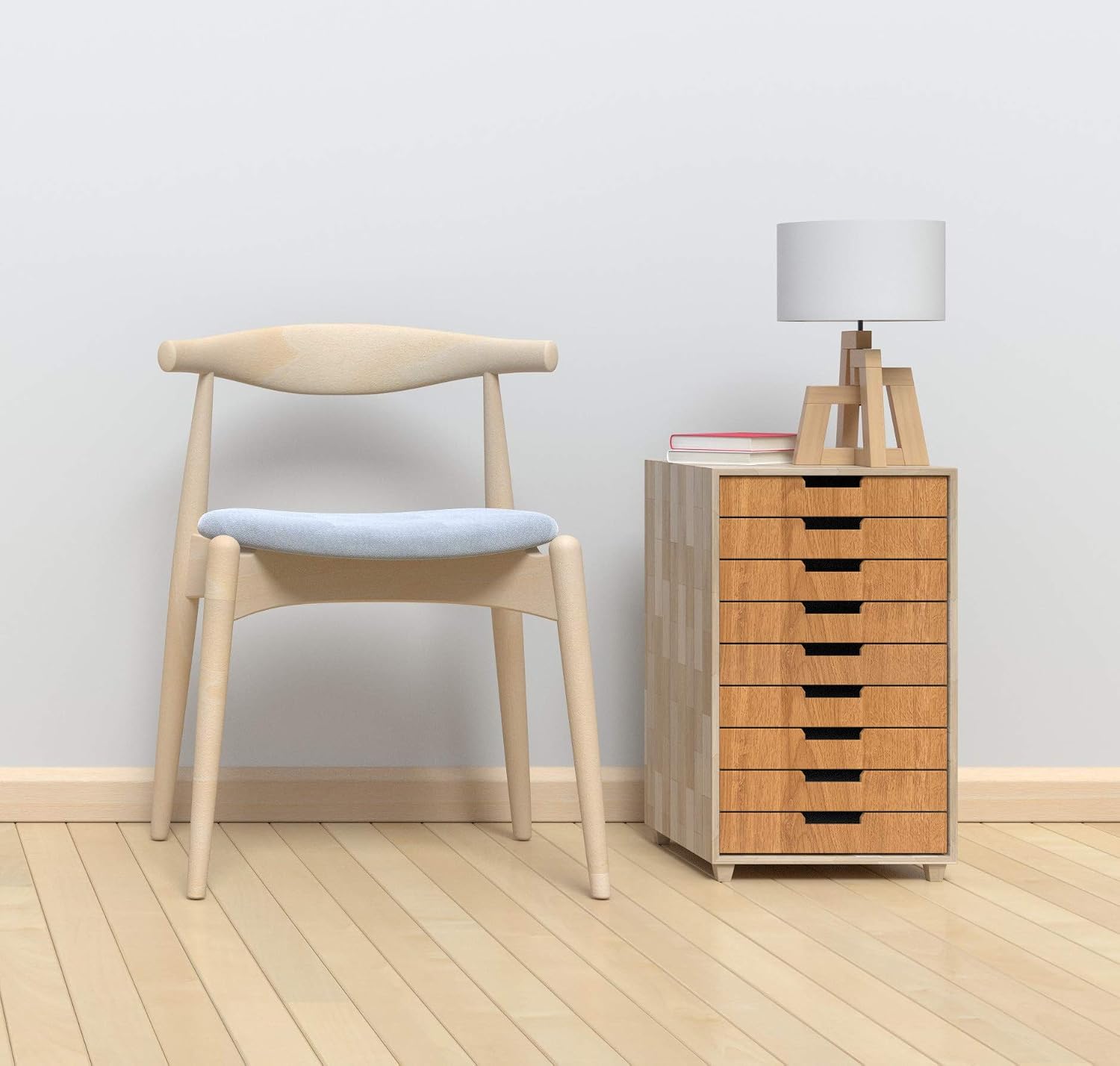 Venilia Wood Effect Adhesive Film, Light Oak, Wood Grain Furniture Film, Self-Adhesive, 3 m x 45 cm - Image 3