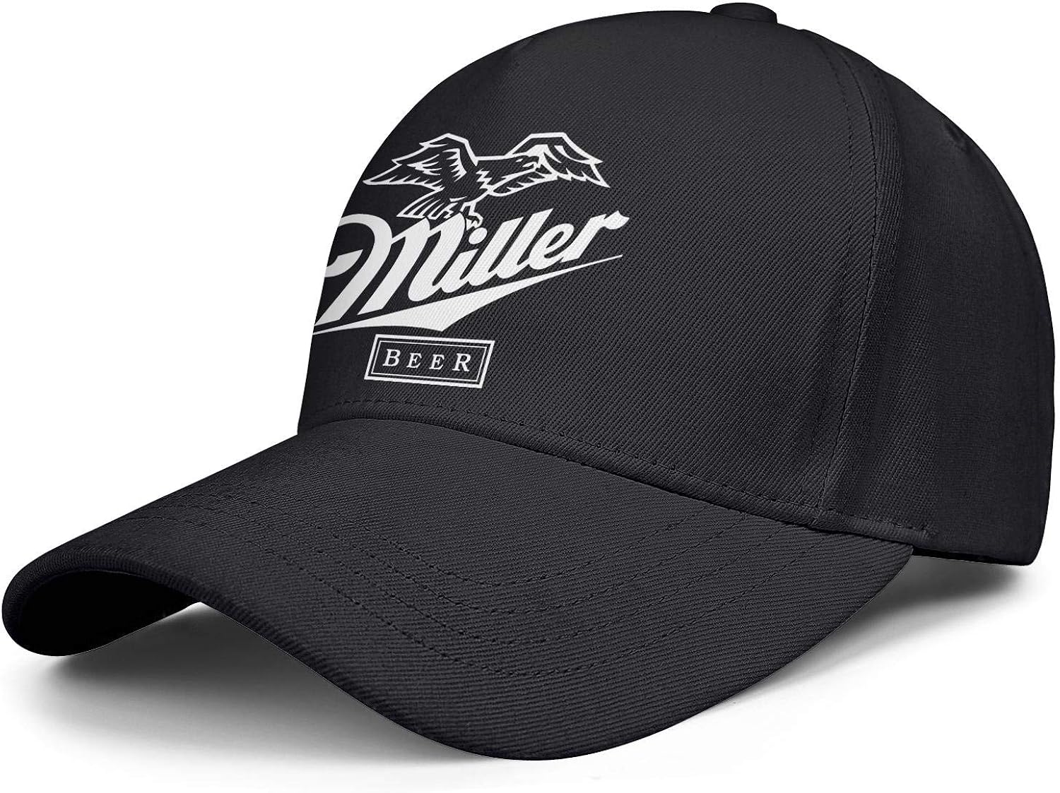 Mens Womens MillerBeerLogoMillerLiteWhite Cap Designed Hats