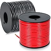 18 Gauge Electrical Wire, Red/Black Each 30FT, Flexible Low Voltage PVC Copper Clad Aluminum Extension Cord for DIY Projects,Car Speaker Wire, LED Wire, Residential Wiring 12V/24V DC