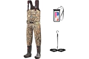 Trudave Fishing Waders for Men,Hunting and Waterproof Neoprene Wader for Men with 600G Insulation and Includes Boots