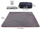 REDCAMP Waterproof Warm Fleece Camping Blanket 200x150 cm Windproof Outdoor view 5