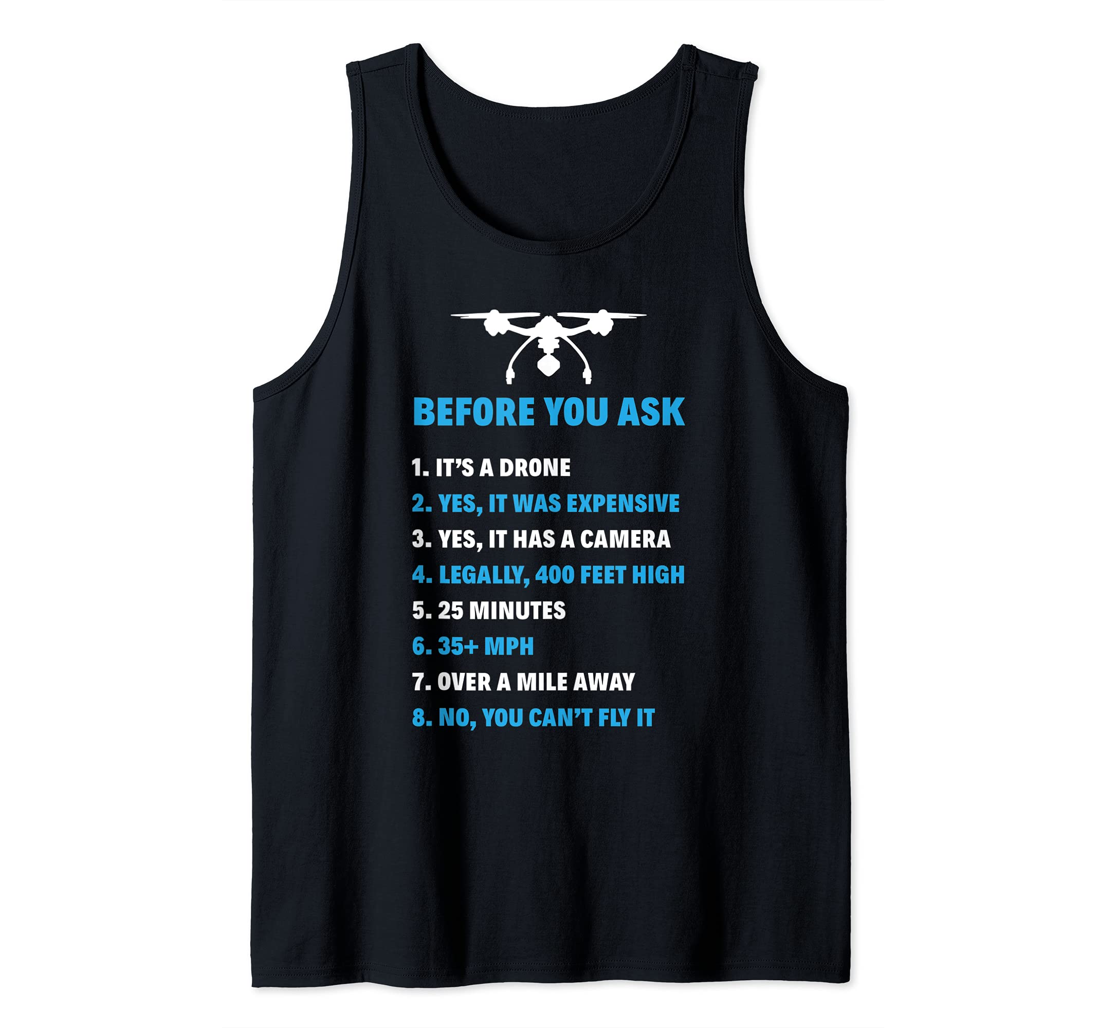 Funny Drone Pilot Funny Quadcopters Drones Quadcopter Tank Top