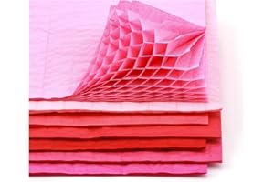 Briartw Honeycomb Paper Pads for DIY 3D Craft and Pop-Up Cards – Valentine's Day Series,30-Layer Tissue Paper Pad (5.8”x8.3”) with Glue Line,Perfect for Handmade Greeting Cards,School Projects