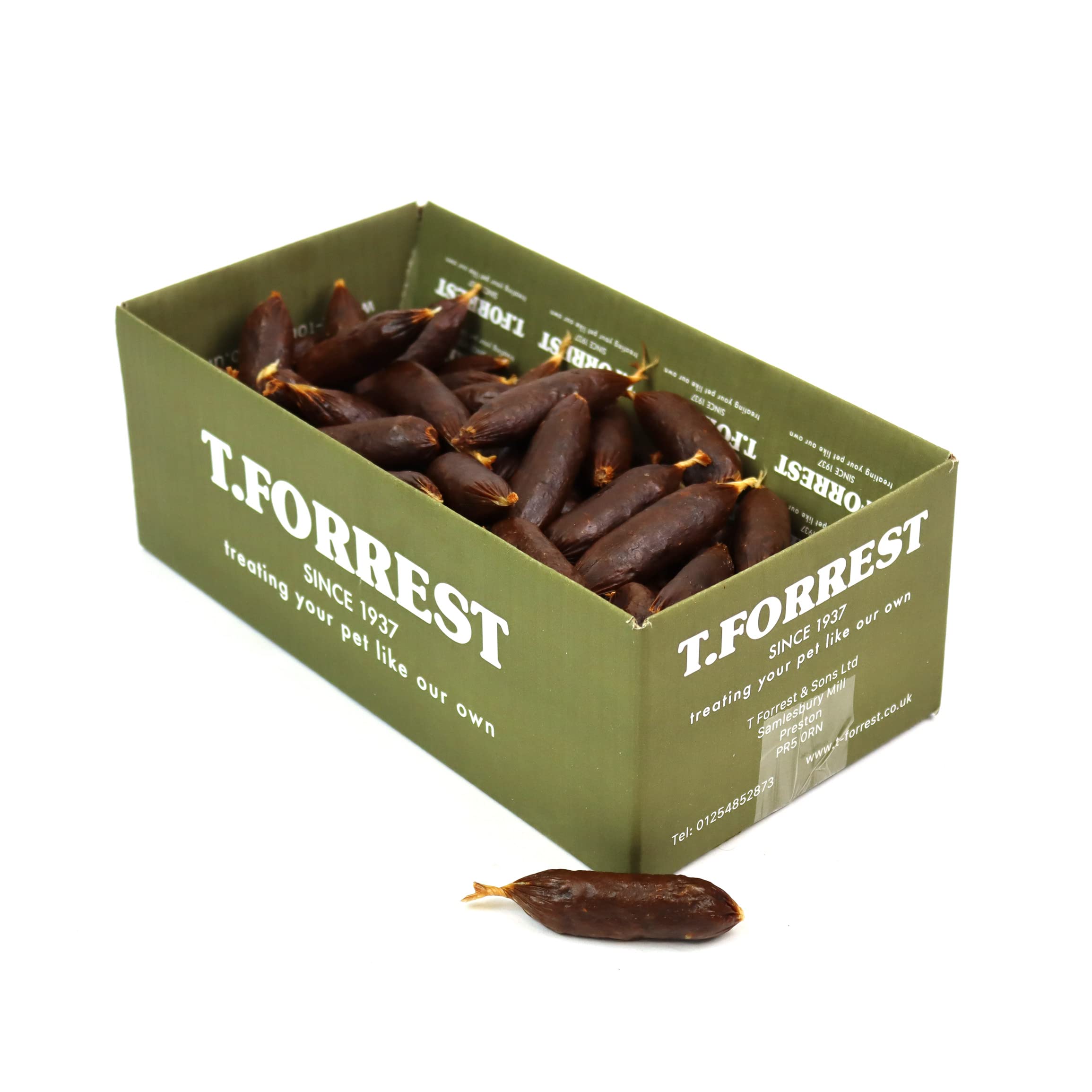 T.Forrest British Air-Dried Chicken Sausages for Dogs 500g - 95% Meat, 100% Natural, High Protein, Grain & Gluten Free Healthy Dog Treats