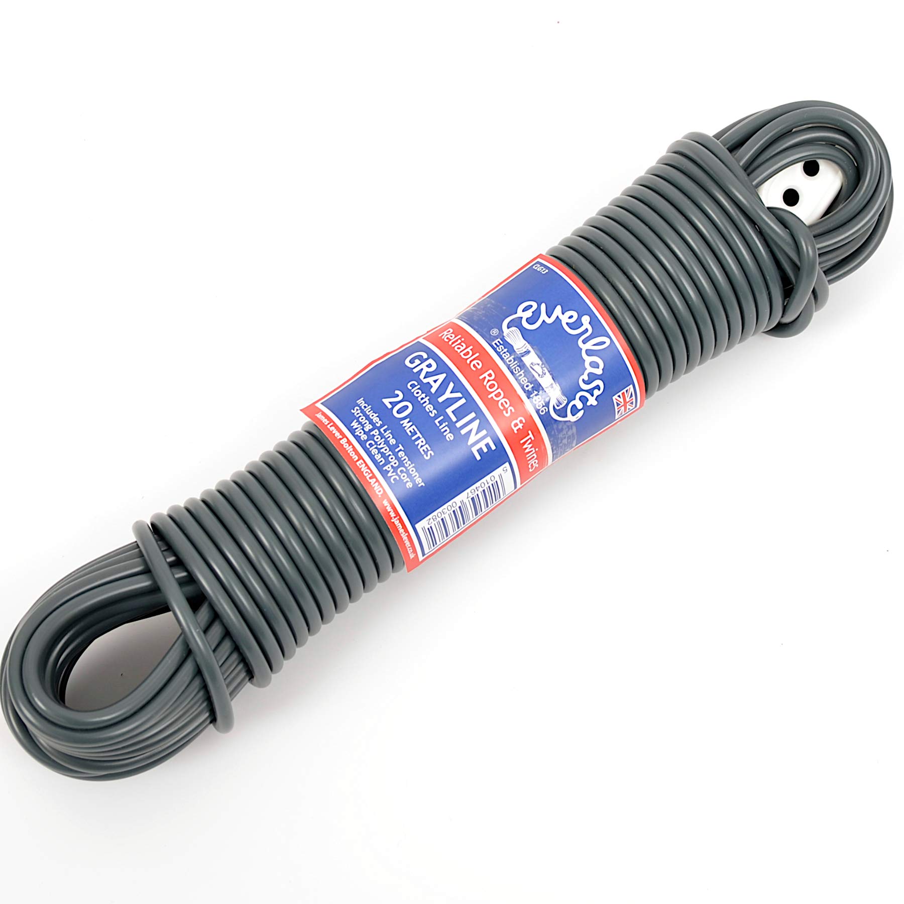 EVERLASTO 'Grayline' PVC Clothes/Washing Line 4.8mm x 30M