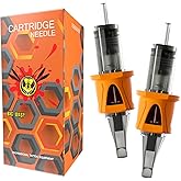 BIGWASP Energy Tattoo Cartridge Needles 50pcs Assorted Finger Ledge Tattoo Needle Round Magnum 0.35mm Mixed #12 Standard RM (7RM 9RM 11RM 13RM 15RM) for Tattoo Machine