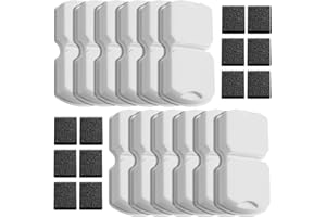 UMOCUOY Cat Water Fountain Filter: 24 Pet Fountain Replacement Screen for Stainless Steel - 12 Carbon Filters & 12 Foam Filters - Suitable for Cat Water Fountain Stainless Steel S17