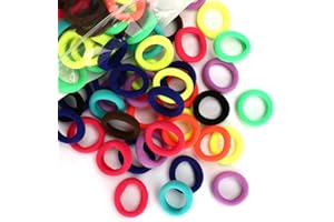 BAOLI 200PCS Seamless Toddler Hair Ties – Mini Baby Hair Bands Ties – Soft Kids Hair Elastics Ponytail Holders for Baby Toddlers Girls, 1 Inch in Diameter, 10 Colors, by NineTong