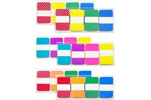 KICNIC Sticky Index Tabs 480 Pieces, 1 Inch Divider Tabs Stick On, Page Marker Bookmark, Write Tab Flags Self Adhesive, 6 Dispensers, 20 Pcs/Color