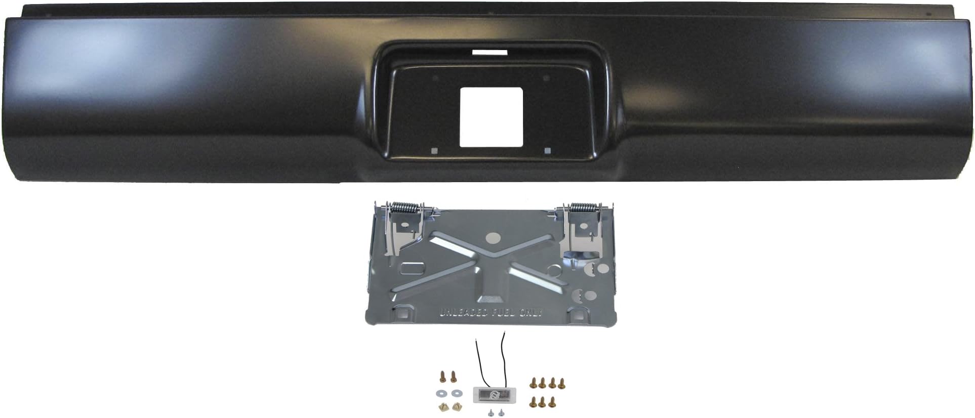 Rear Steel Roll Pan License Plate Holder Light For Silverado Fleetside 1999-2007