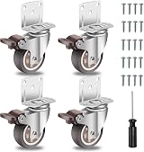 W B D WEIBIDA Side Mount Casters 2 Inch 600 lbs Set of 4 with Brakes