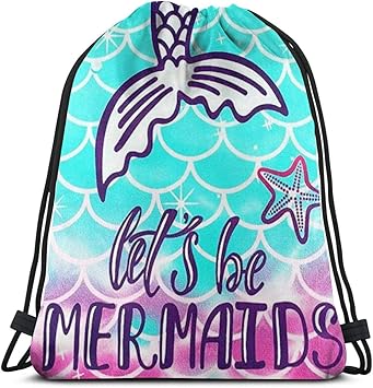 Mermaid drawstring backpack Clearance