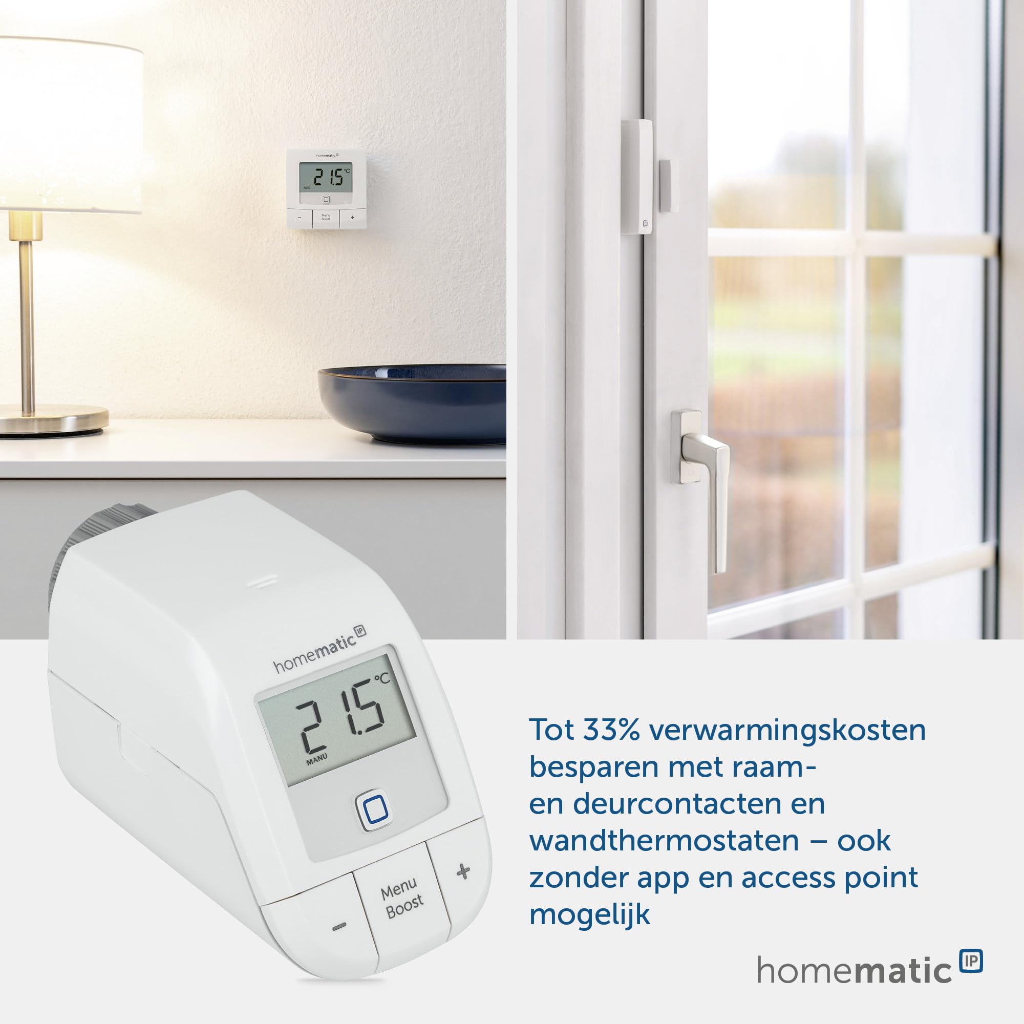 Homematic IP Smart Home Heizkörperthermostat – Basic, digitaler Thermostat Heizung, Steuerung per App, Alexa, Google Assistant, einfache Installation, Energie sparen, 153412A3 7