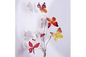 TaTalife Artificial Butterfly, Silk Butterflys, Butterflies for Crafts for Floral Arrangements, 3D Butterfly Stakes Decor, Patio Plant Pot, Flower Bed Home Decor