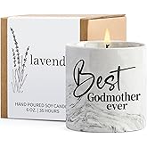 Godmother Gift - God Mother Gifts from Godchild, Godmother Proposal Present, God Mother Mothers Day Christmas Gift from Goddaughter, Best Godmother Ever 6 Oz Lavender Scented Candles Decoration