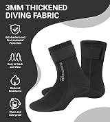 Summshall 3mm Neoprene Socks Waterproof Anti Slip Warmth for Diving Snorkeling view 6