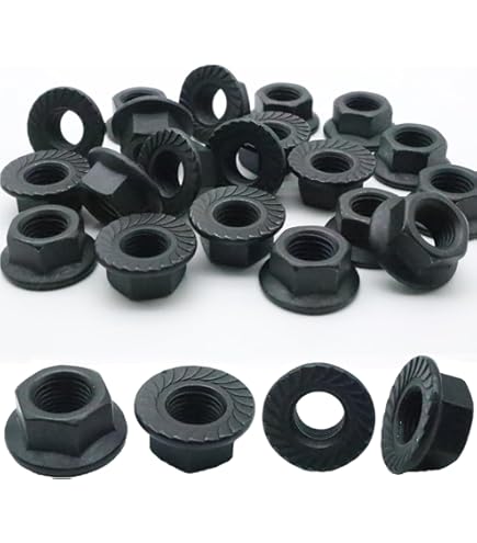 Bolt MC Hardware Hex Head Flange Fuji Style Metal Locking Nuts M10