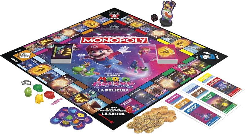 : Super Mario Galaxy La Película Juego de Mesa I Divertidos Juegos Familiares para niños, Adolescentes y Adultos | De 2 a 6 Jugadores | Edad: 8+ - Versión en español