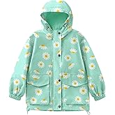 Avoogue Toddler Rain Jacket Windbreaker Lined Raincoat Waterproof Hooded Lightweight Rain Coats With Pockets 4-12Y