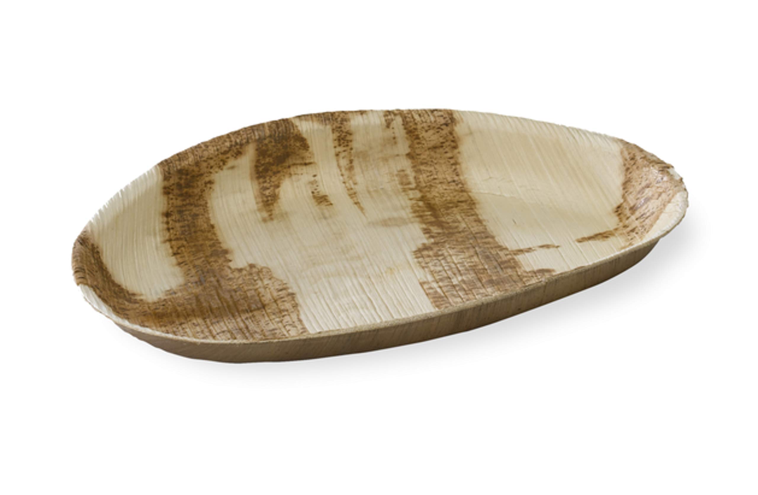 PackNWood 210BBAEG26 Palm Leaf Egg Shaped Plate - 26 x 16 x 2,5 cm - 10 per case