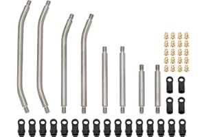 MEUS RACING SCX24 Links Double Bent Links High Clearance Chassis Links Set for Axial SCX24 Gladiator AXI00005 1/24 RC Crawler (Titanium Alloy)