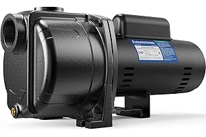 AQUASTRONG 2 HP Shallow Well Jet/Centrifugal Pump, 5200 GPH, 230V, Durable Cast Iron Booster Pump for Lawn Sprinkler, Garden Irrigation