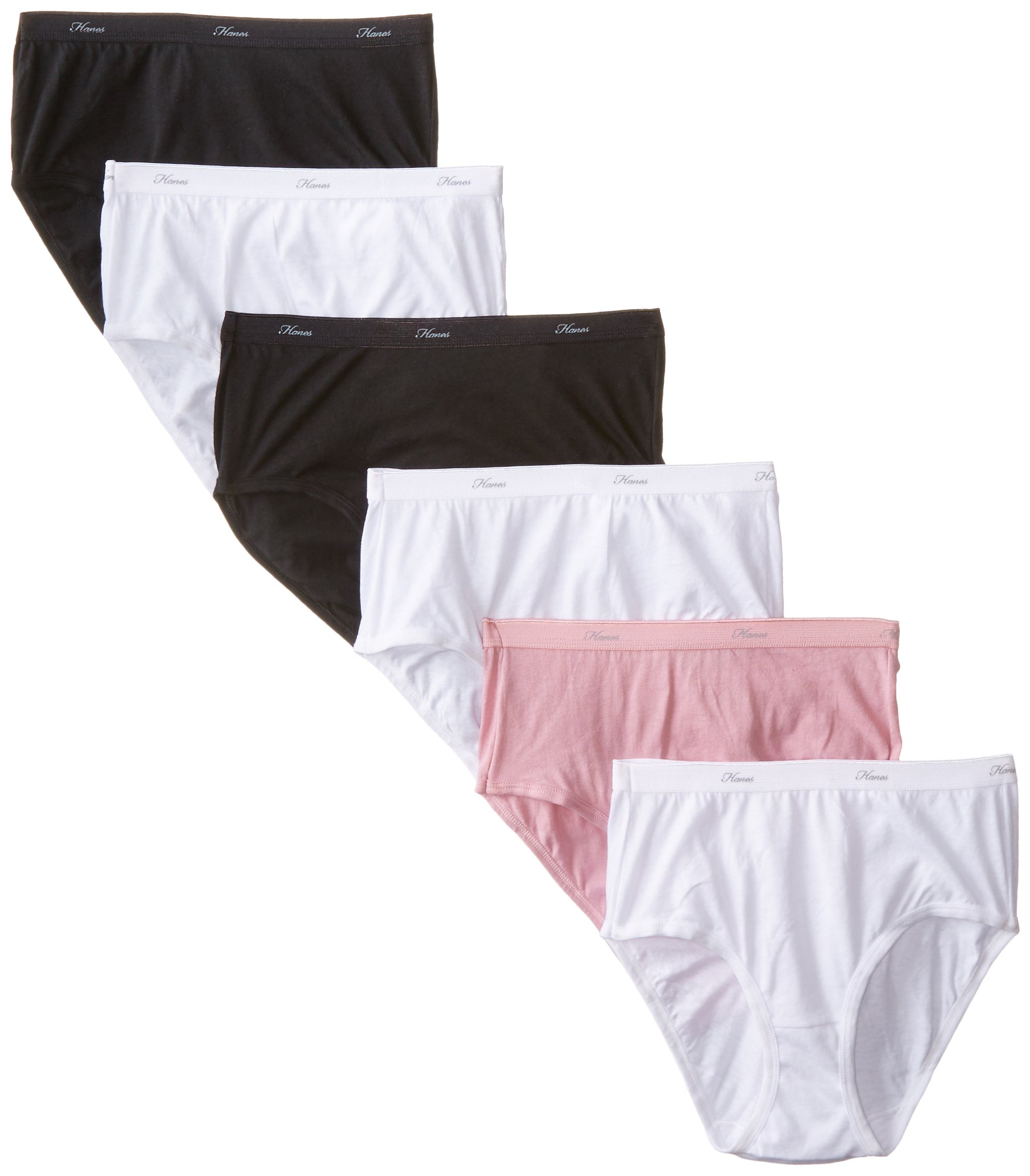 Hanes Women's Cotton Brief Panties Multi-Packs