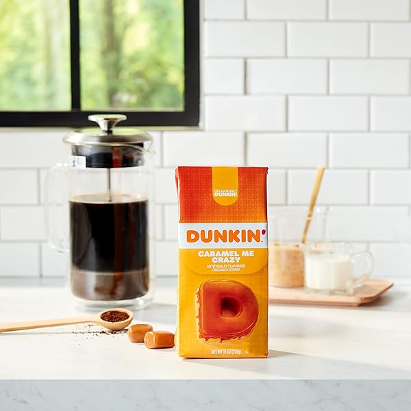 DUNKIN’ CARAMEL ME CRAZY FLAVORED GROUND COFFEE, 11 OUNCES