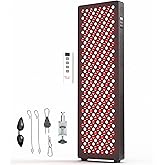Life Finds 12 x 38 inch Red Light Therapy Panel Lamp for Skin and Muscles, Near Infrared Treatment, 300-LEDs, 390W, 5 Wavelength Modes, 214 Irradiance, Remote Control, LF-RL36