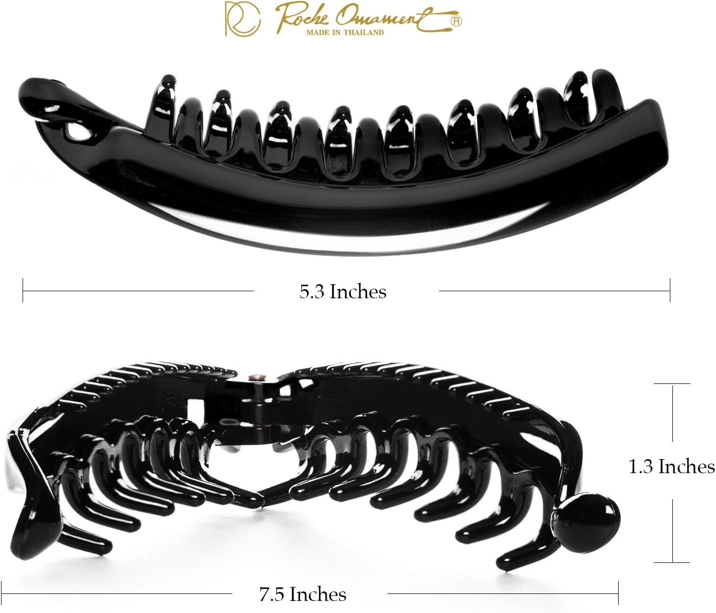 RC ROCHE 6 Pcs Large Banana Hair Clips Claws for Women Thick Curly Ponytail Holder Maker Big Comb No Crease Strong Hold Styling Clasp - Image 5
