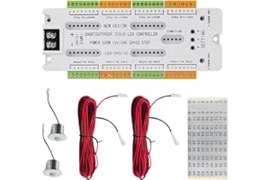 Copgge 32 Channel Motion Sensor LED Stair Controller Automatic Staircase Lighting Controller Short Circuit Proof Stairway Step Light Controller Adjustable Brightness for Indoor Under Stair Lighting