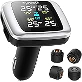 Tymate TM7 Tire Pressure Monitoring System, Wireless TPMS with 4 External Sensors & 6 Alarm Modes, Colorful Display, Real-tim