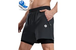 Nepest Men’s 4D Padded Mountain Bike Shorts MTB Cycling Biking Bicycle Riding Shorts with Zipper Pockets